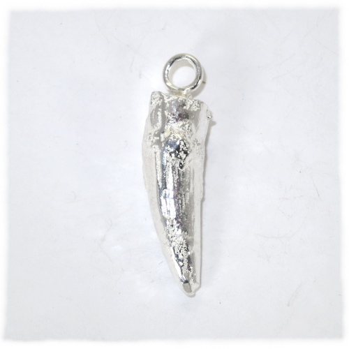 Silver spinosaur tooth keyfob